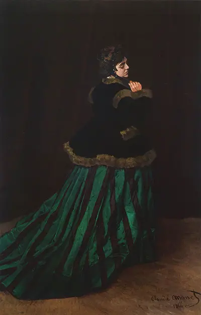 La Femme à la robe verte Claude Monet